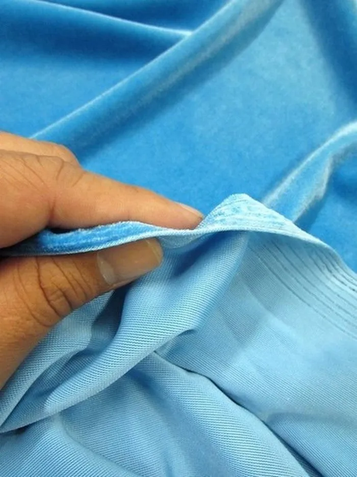 Stretch Velvet Velour Spandex 360 Grams Costume Fabric / Flamingo / Sold By The Yard