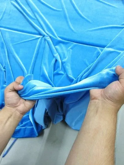Stretch Velvet Velour Spandex 360 Grams Costume Fabric / Kelly Green / Sold By The Yard