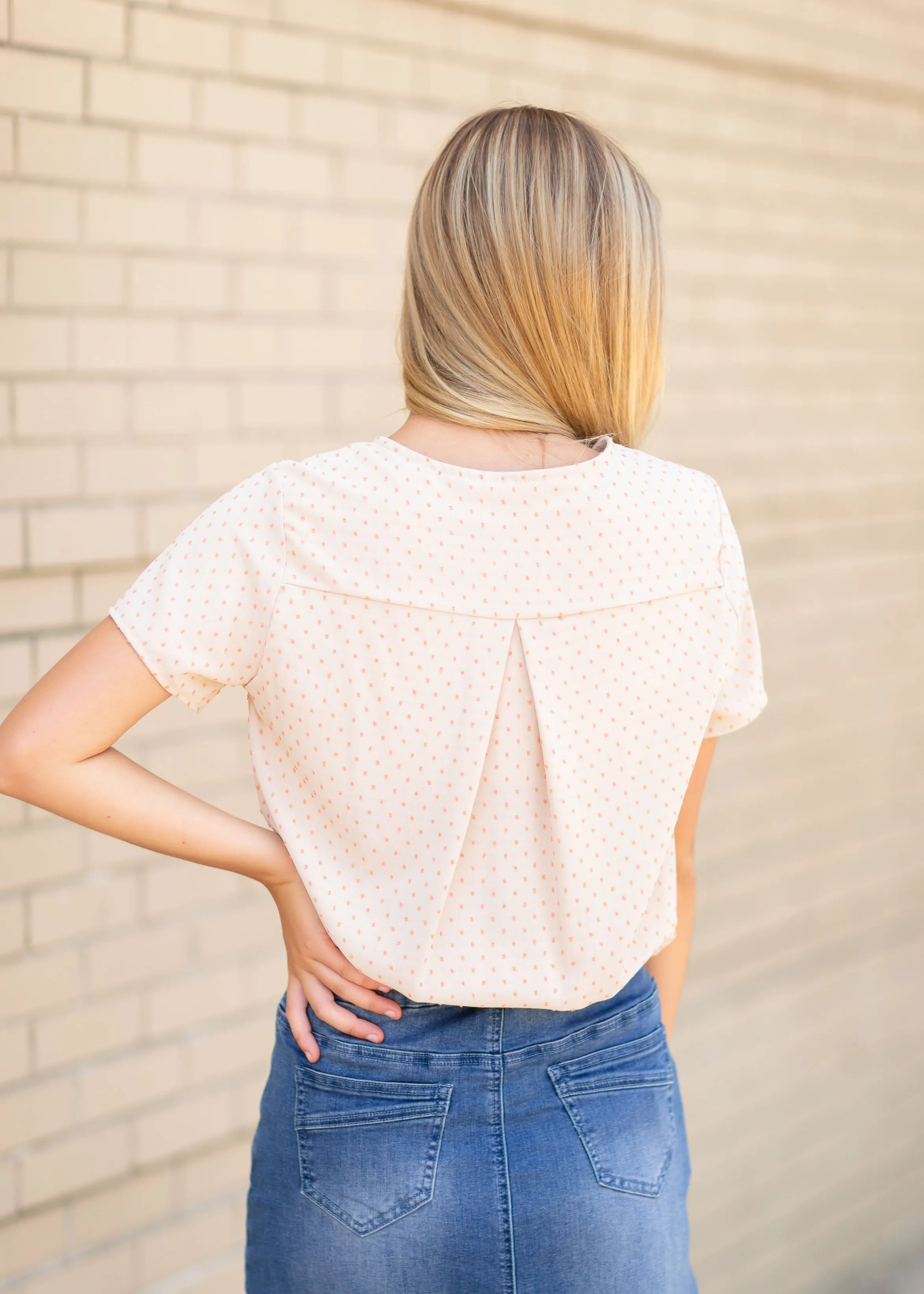 Swiss Dot Short Sleeve Top - FINAL SALE
