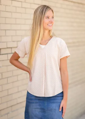 Swiss Dot Short Sleeve Top - FINAL SALE
