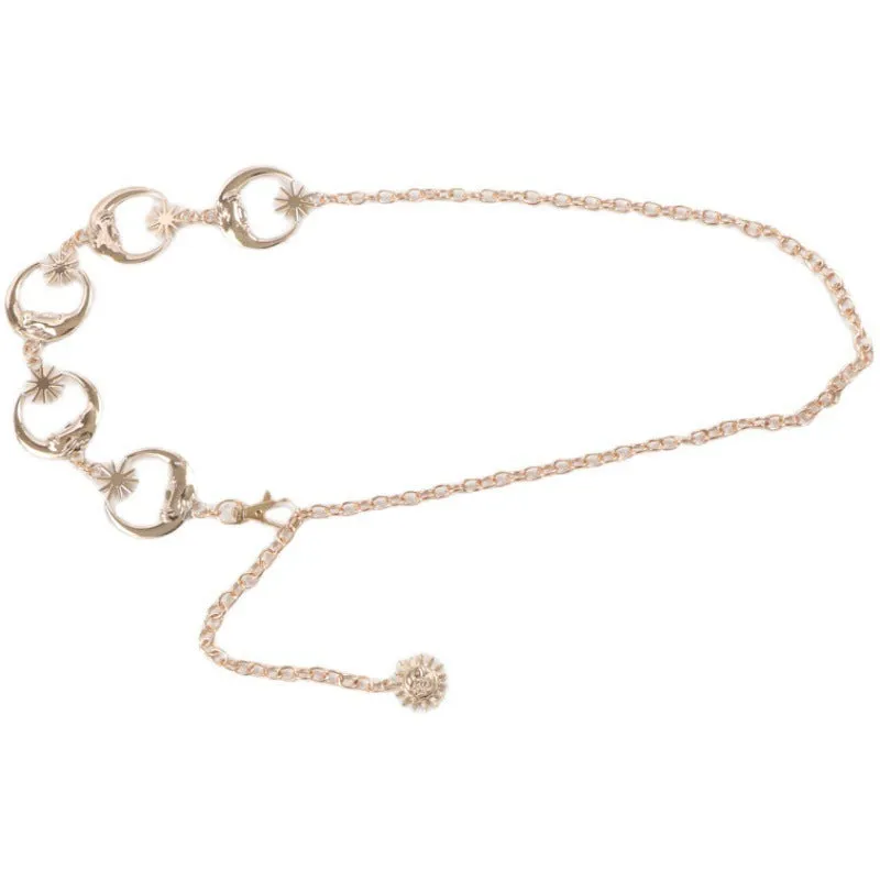 Versatile Metallic Finish Waist Chain